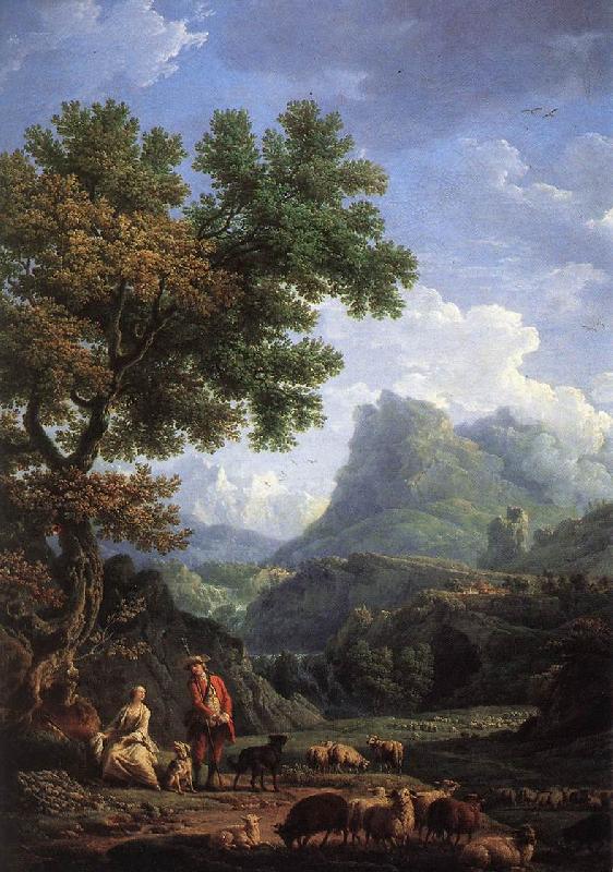 VERNET, Claude-Joseph Shepherd in the Alps  we r oil painting picture